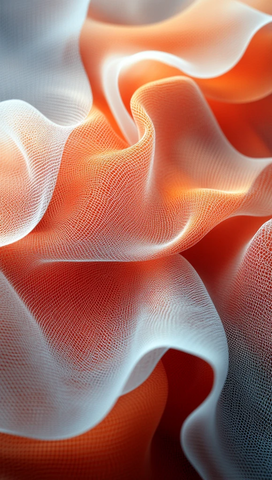 红白渐变网格布纹