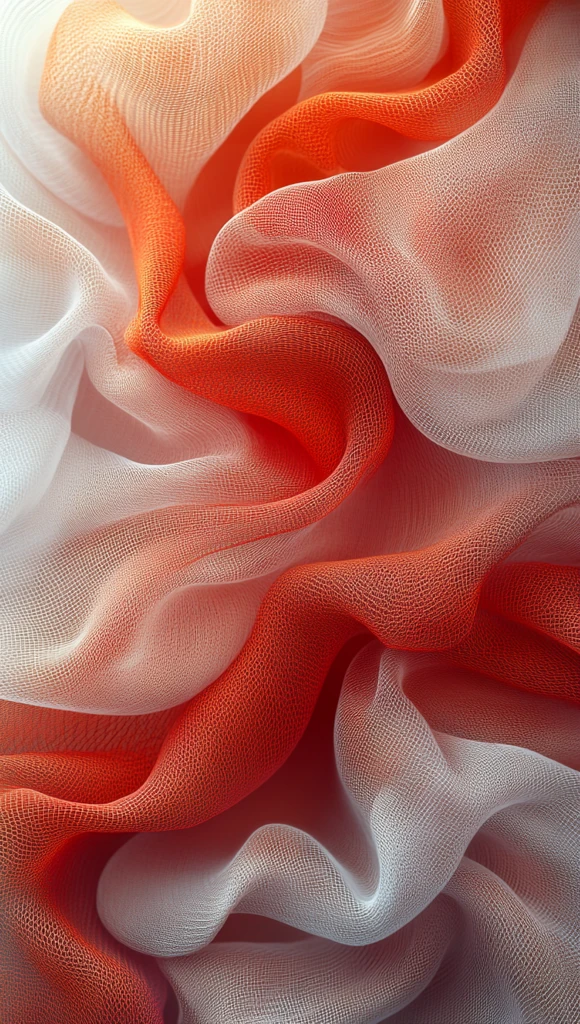 红白渐变网格布纹