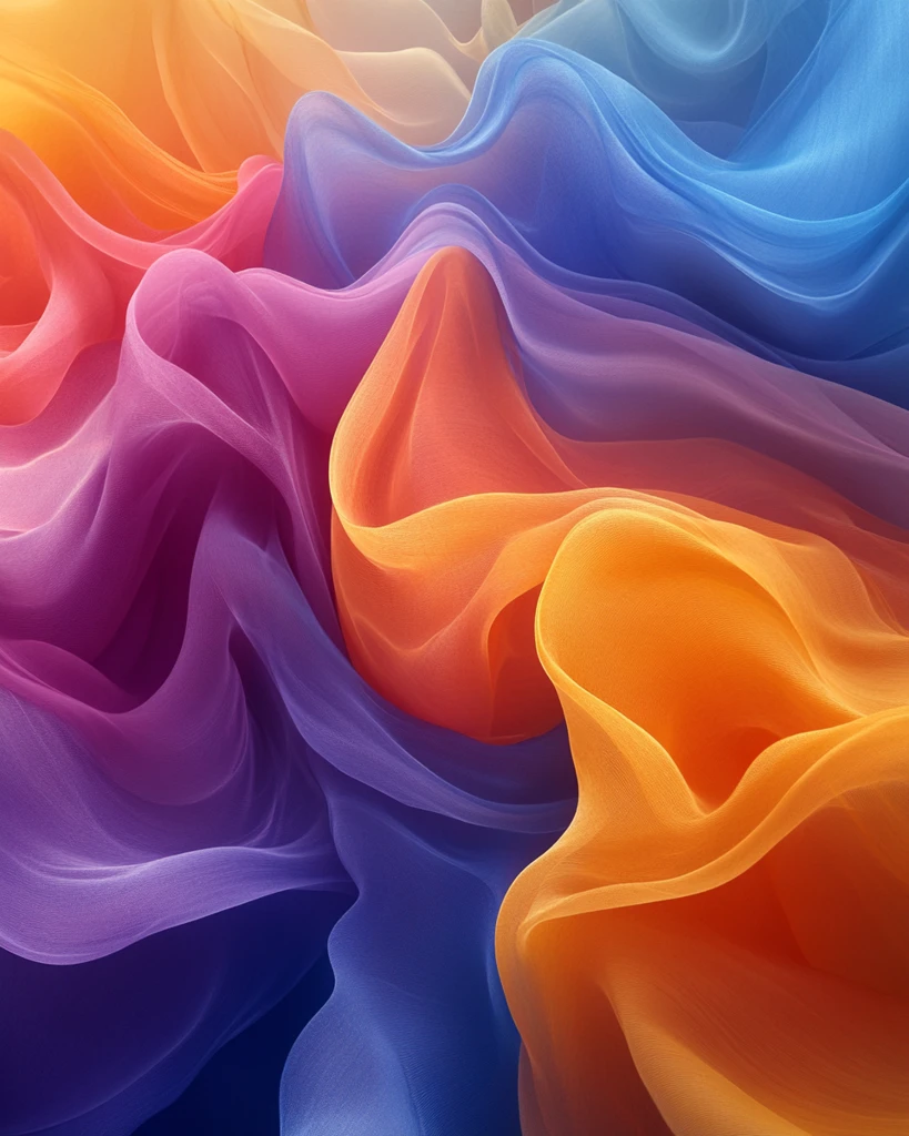 波浪色彩白底图