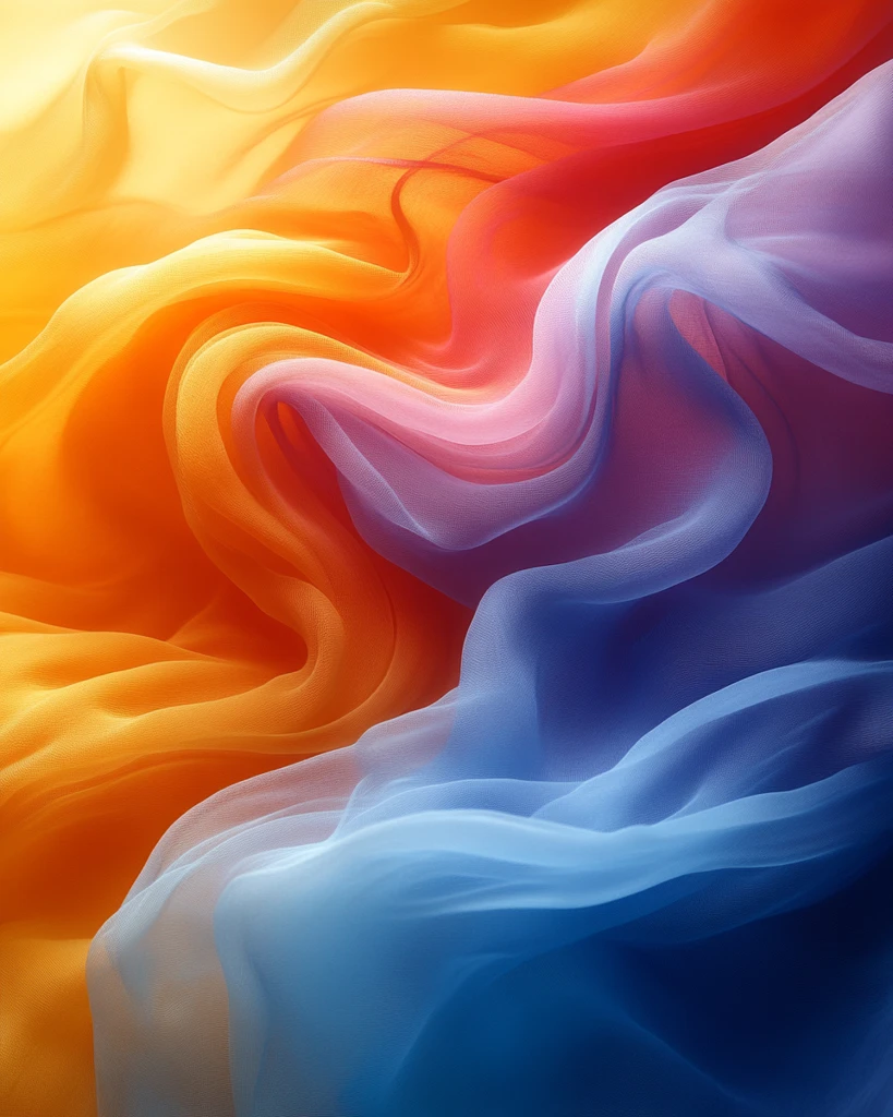 波浪色彩白底图