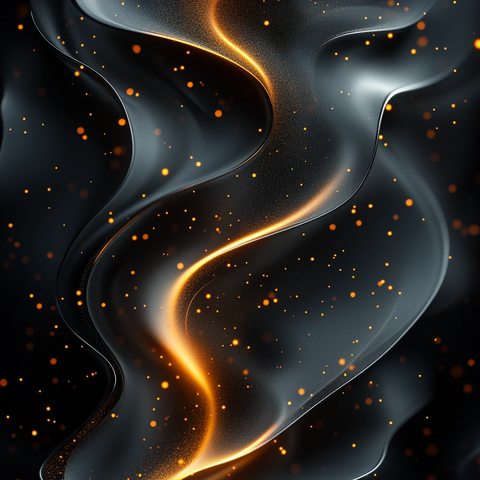 金属线条黄色点缀