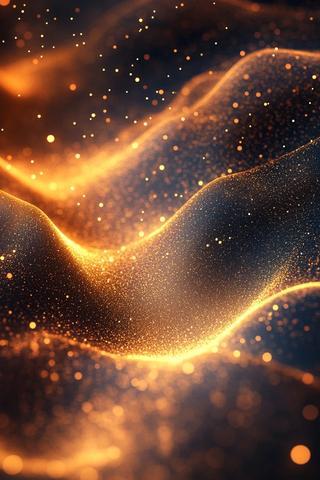 金色渐变波点背景