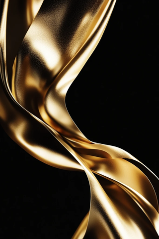 金色丝带流线