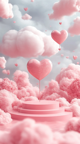 心形云朵珠宝展示