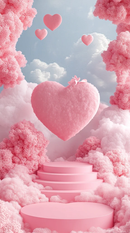 心形云朵珠宝展示