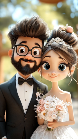 新郎新娘婚礼造型