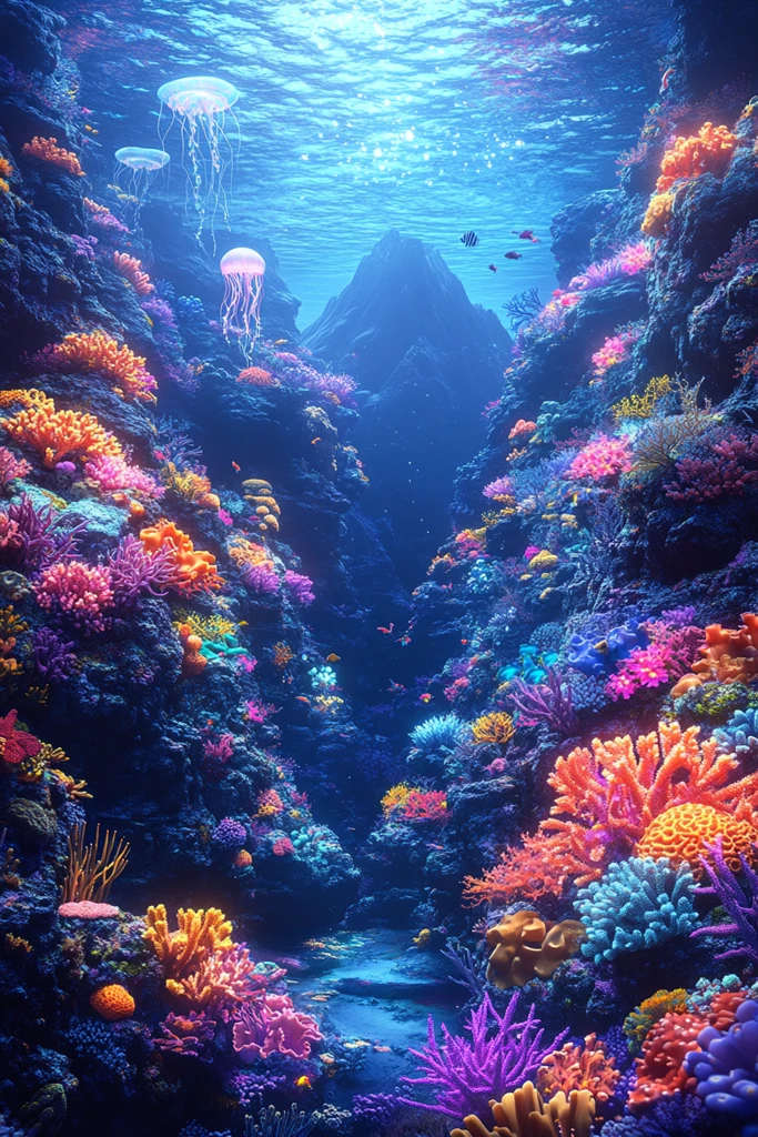 珊瑚礁水下世界