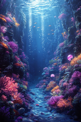 珊瑚礁水下世界