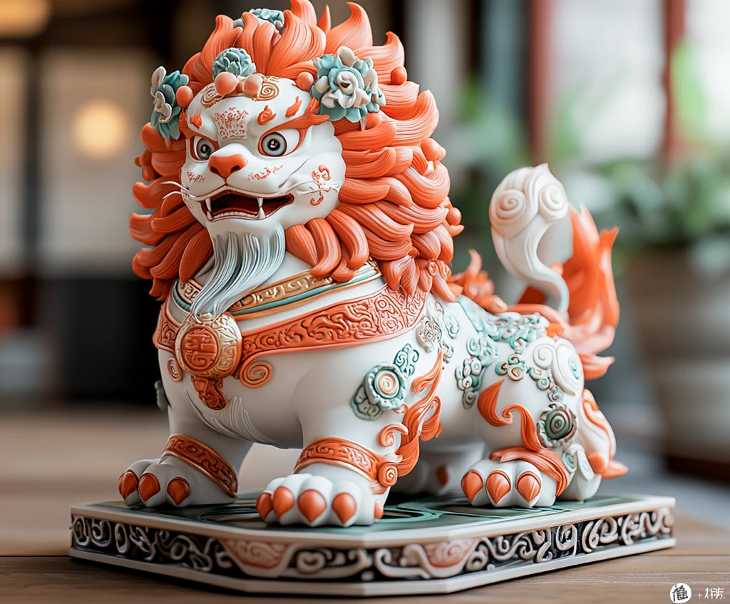 红狮盲盒生物模型