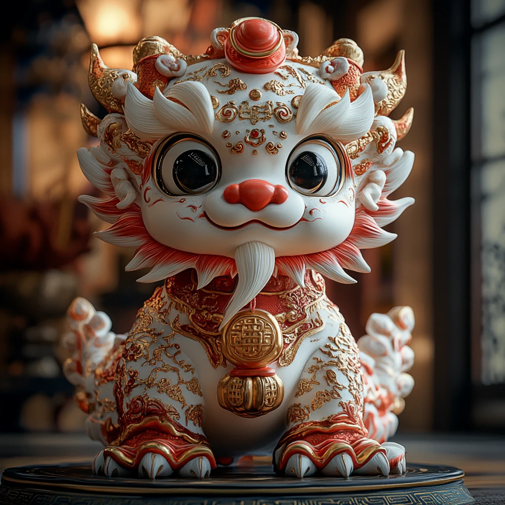 新年舞龙狮头饰