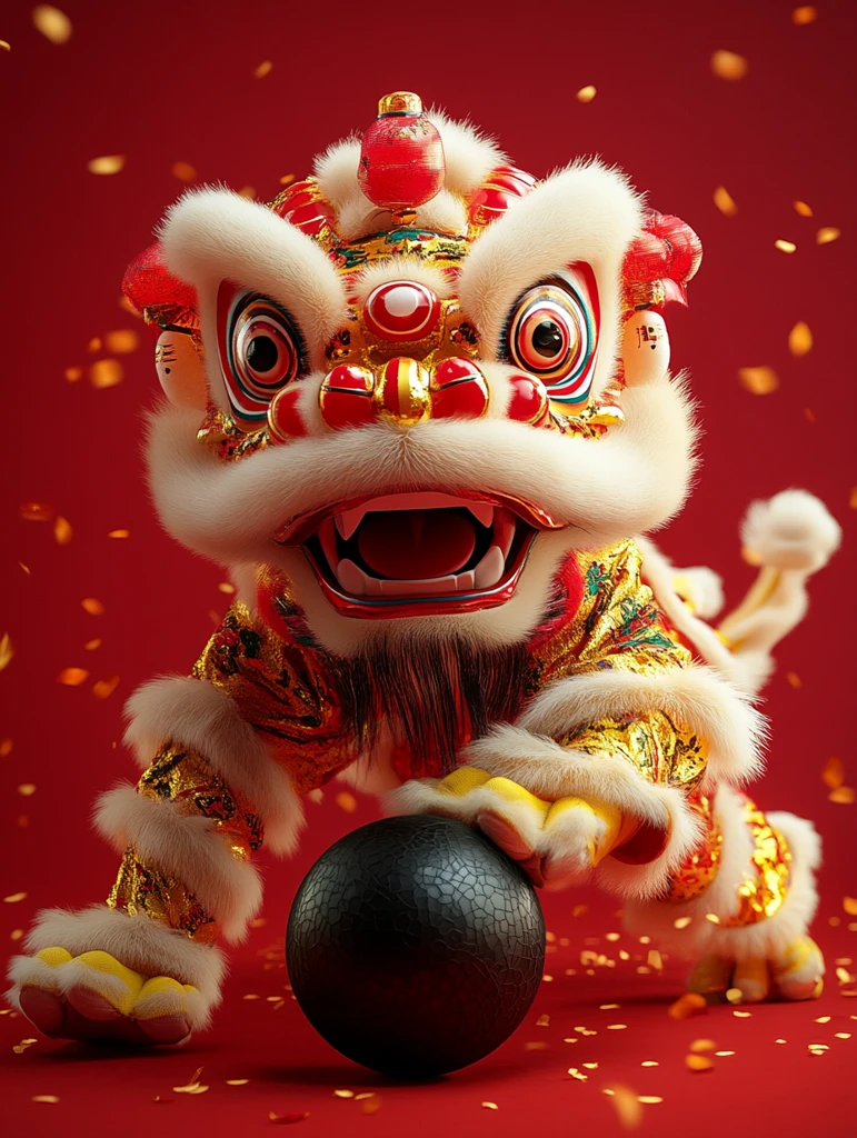 狮子舞球迎新春