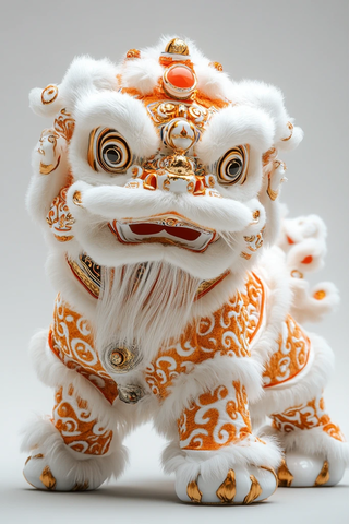 狮子舞手工模型