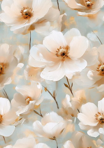 白色花束金色点缀