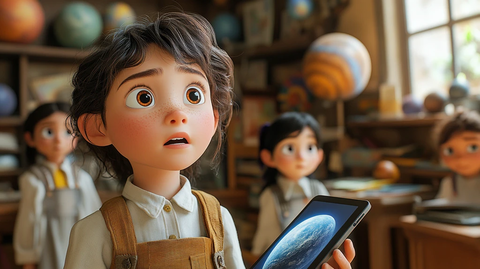 教室里的太阳系模型