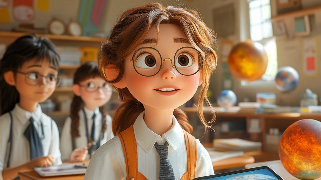 教室里的太阳系模型