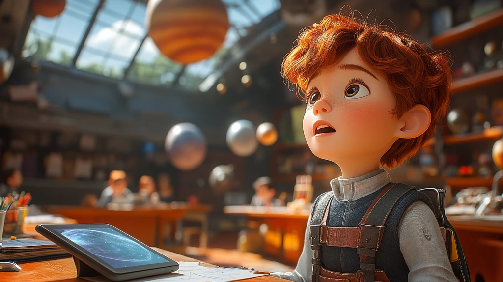 教室里的太阳系模型