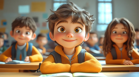 孩子们课堂欢乐坐