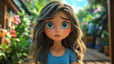 蓝裙少女的忧郁