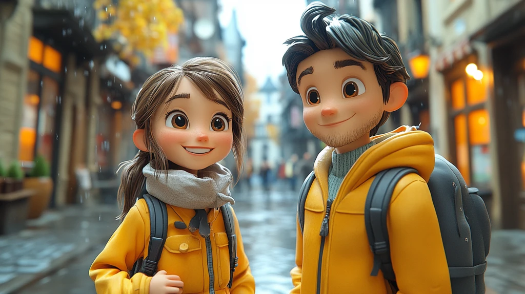 女孩与朋友打招呼