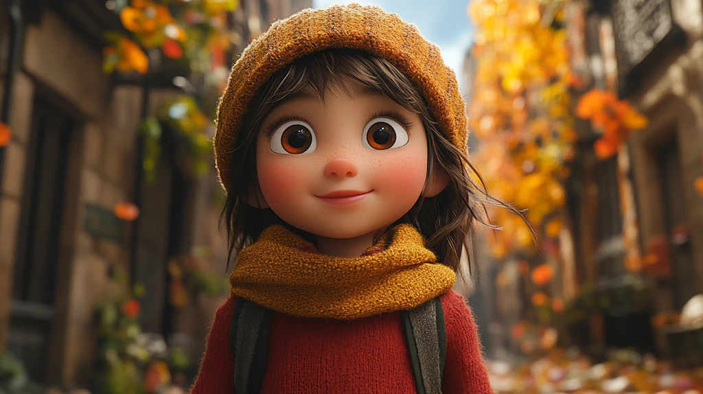 小女孩上学告别妈妈