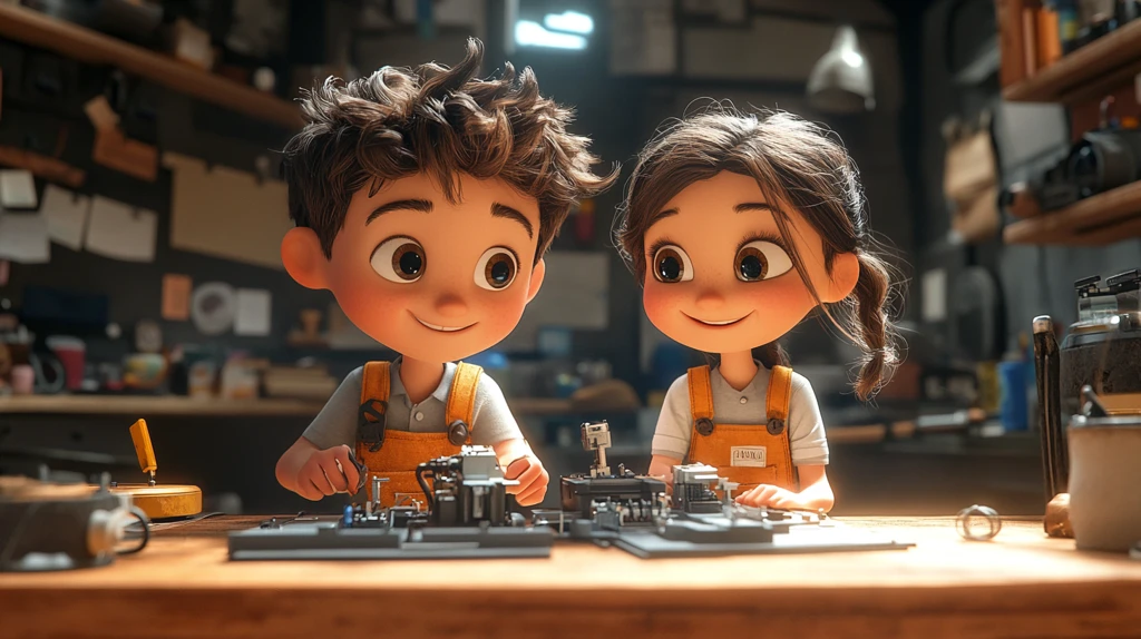 男孩女孩电工修房