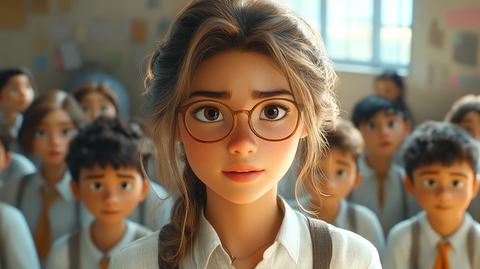 女教师学生上课