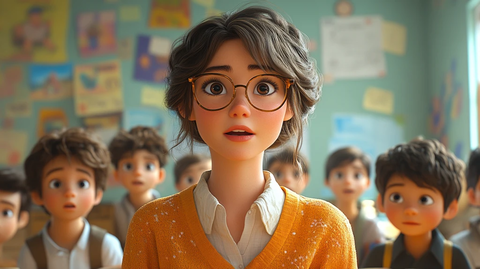 女教师学生上课