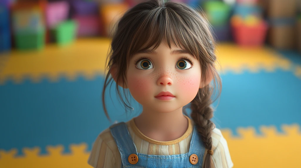 小女孩站着上课