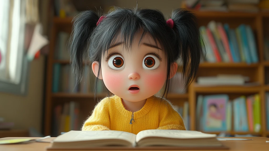 双马尾女孩课堂学习