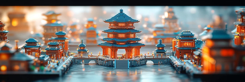 中国赛博塔乐高建筑