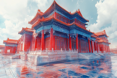 古建筑激光轮廓