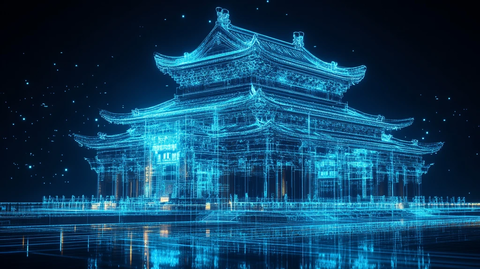 蓝光线条结构图