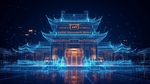 蓝光线条结构图