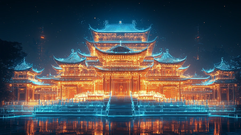 宫殿建筑线框图