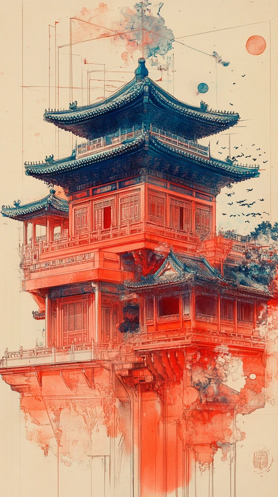 宫殿透视线条图