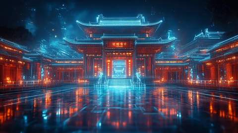 汉代建筑科技线框