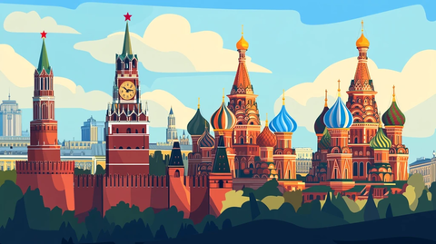 俄罗斯标志建筑天际线