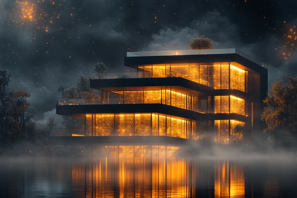 黄色发光颗粒楼层