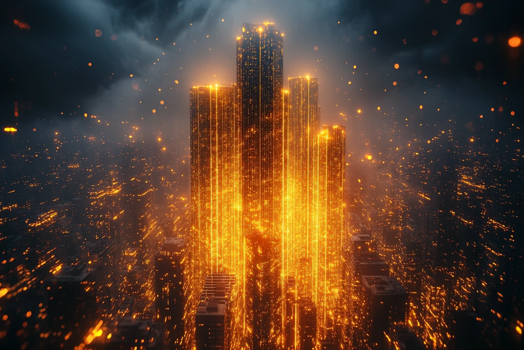 黄色发光颗粒楼层