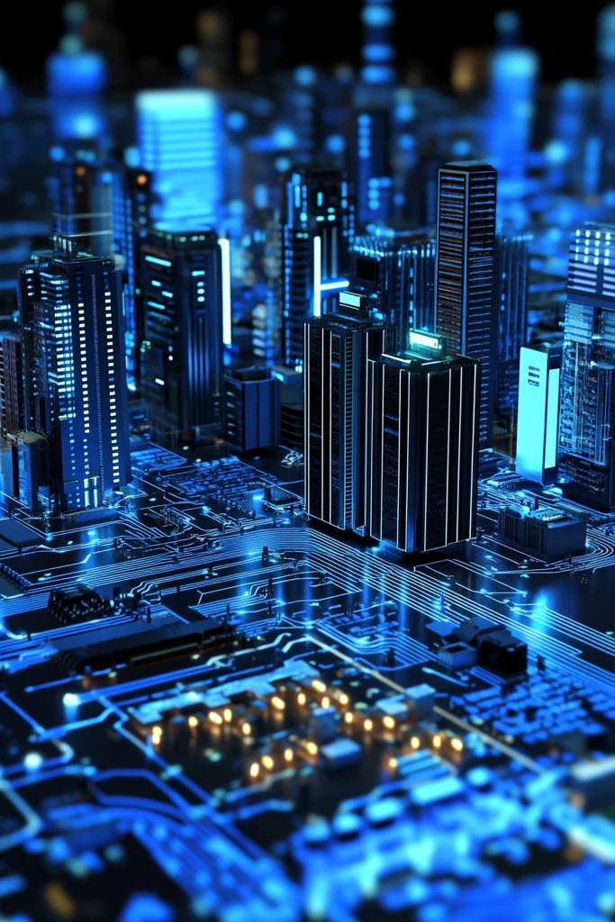 未来电子城市景观