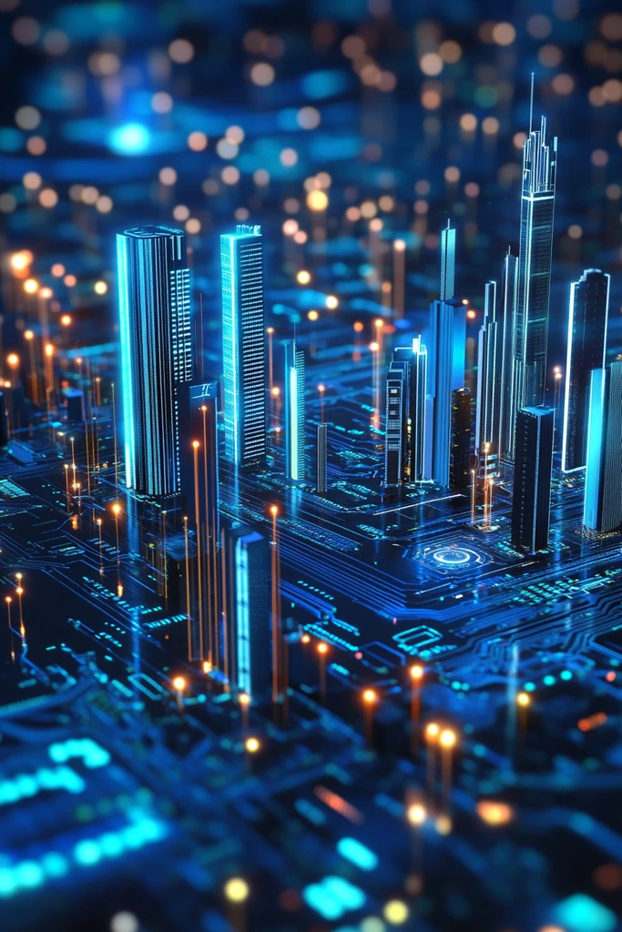 未来电子城市景观