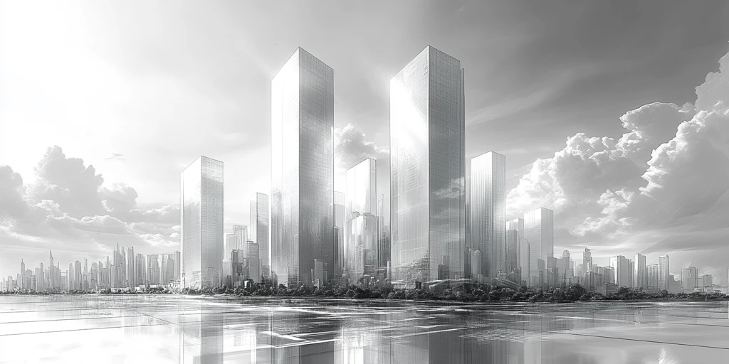 玻璃建筑城市景观