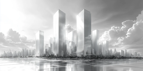 玻璃建筑城市景观