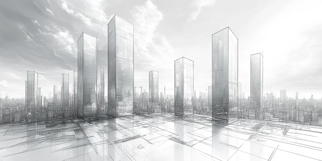 玻璃建筑城市景观