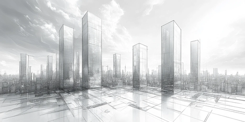 玻璃建筑城市景观