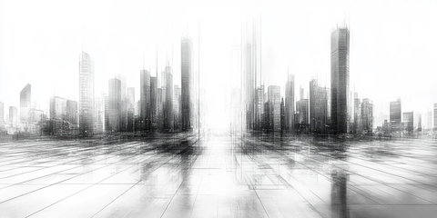 玻璃建筑城市景观