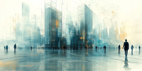 玻璃建筑城市景观