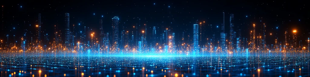 城市夜晚科技线描