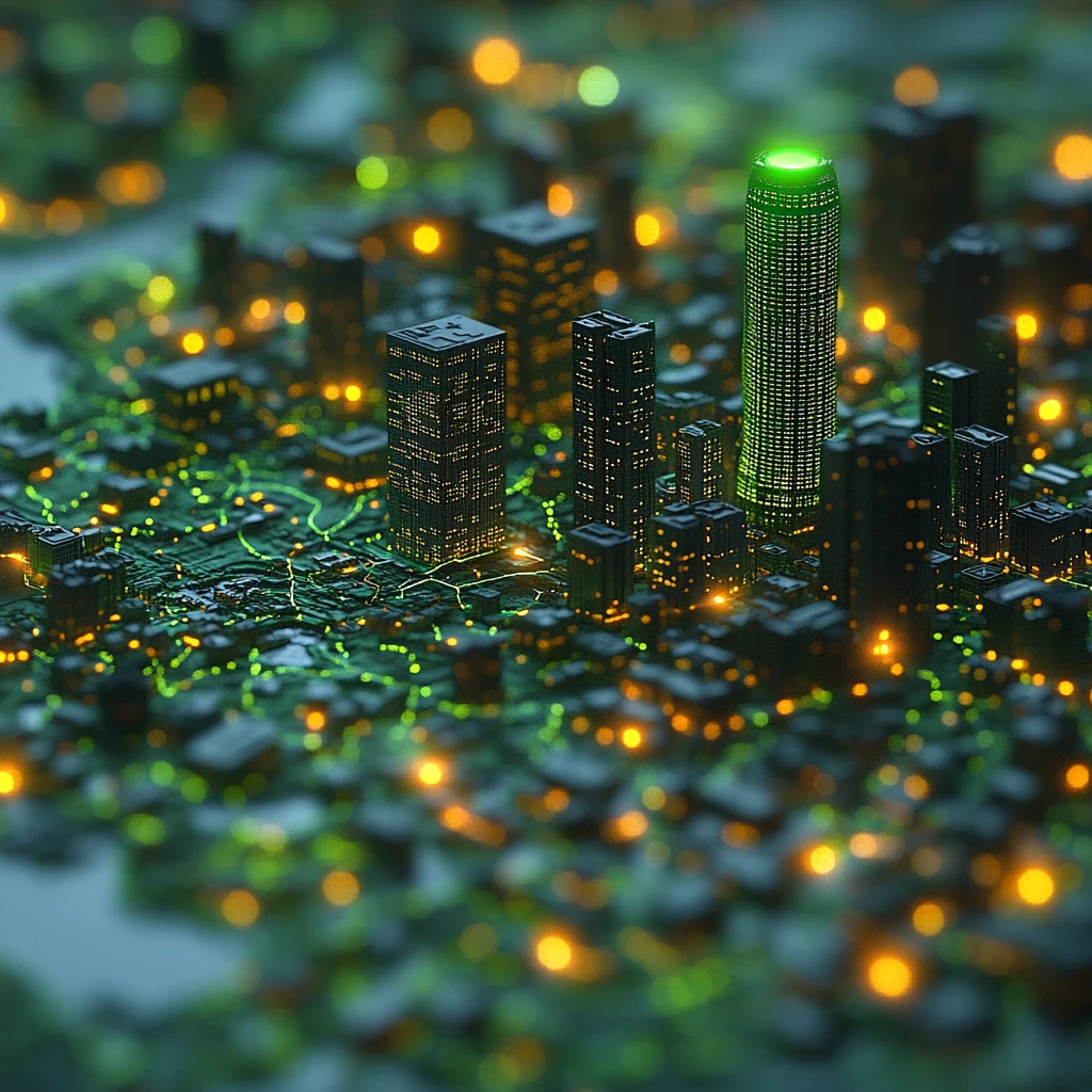 绿色投影办公楼