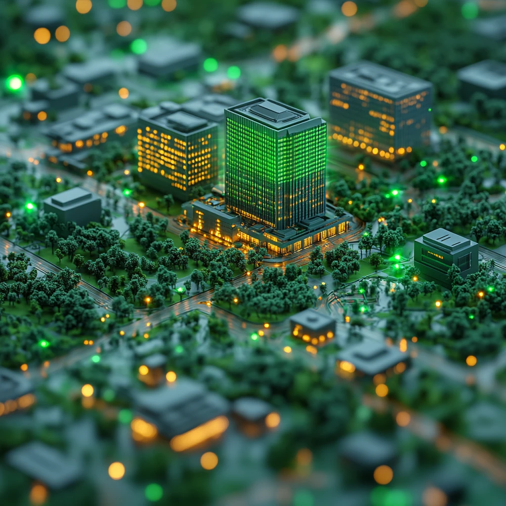 绿色投影办公楼